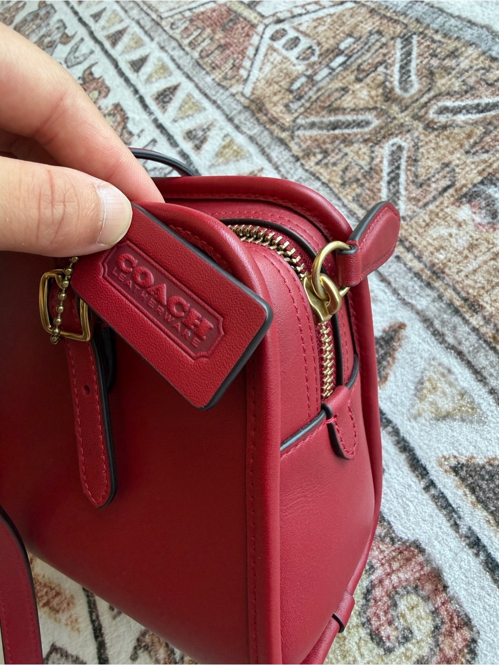 Coach Swing Zip Bag - Ruby/Red - Picture 6 of 7